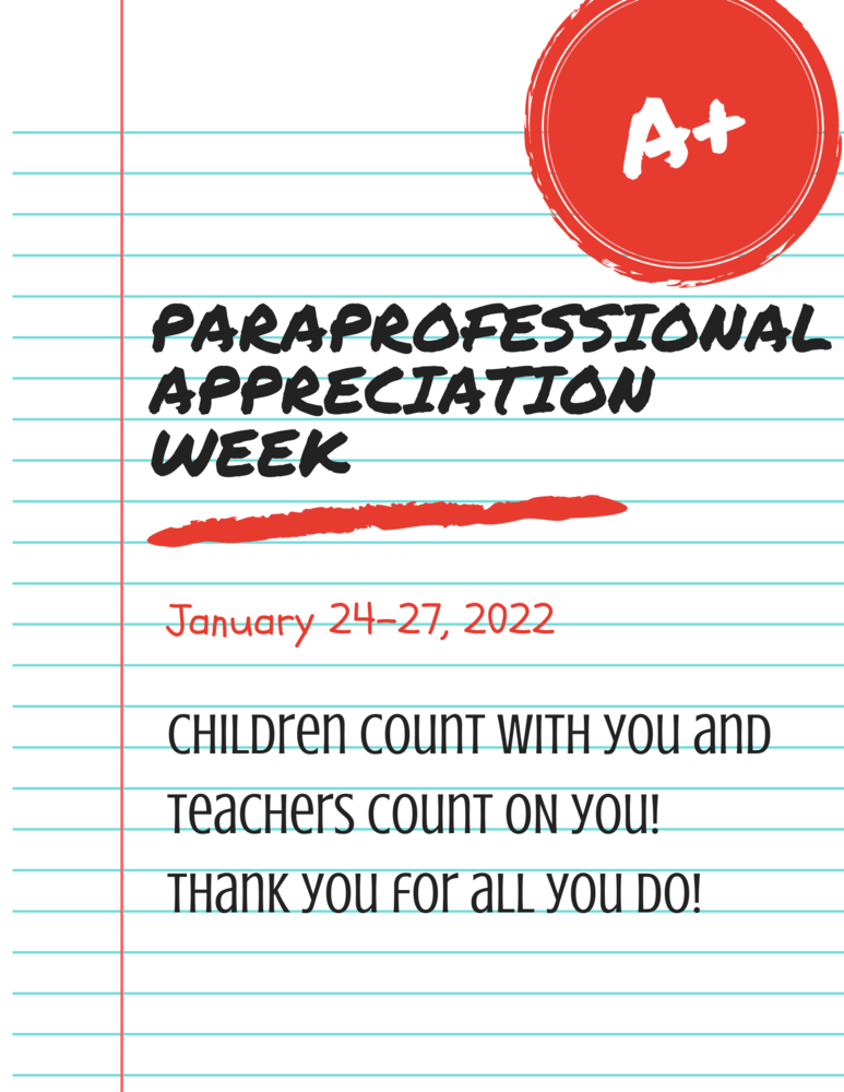 Paraprofessional Appreciation Week