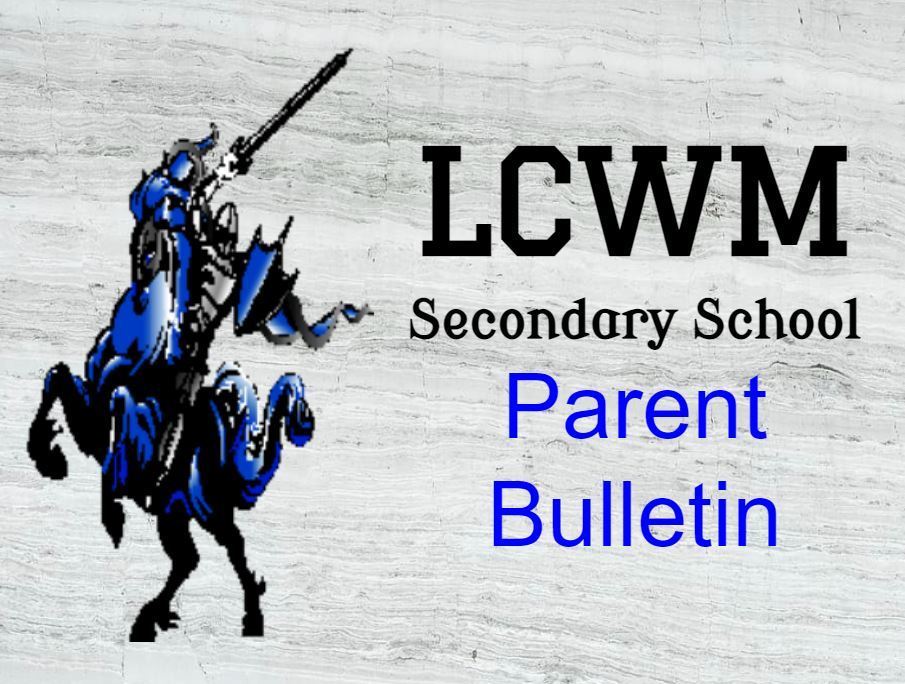 parent bulletin slide knight with letters