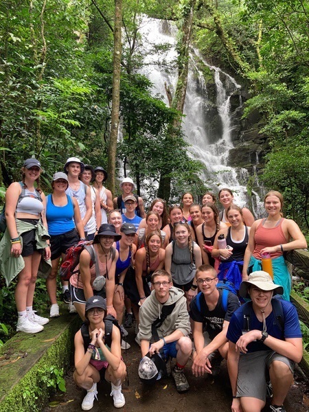 After snorkeling, they spent the afternoon hiking at Parque Nacional Rincón de la Vieja and le arning about the biodiversity of the region 